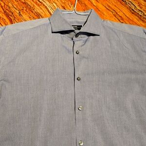 Boss Hugo Boss Slim Fit Blue French Cuff  Dress Shirt with Spread Collar. 41
